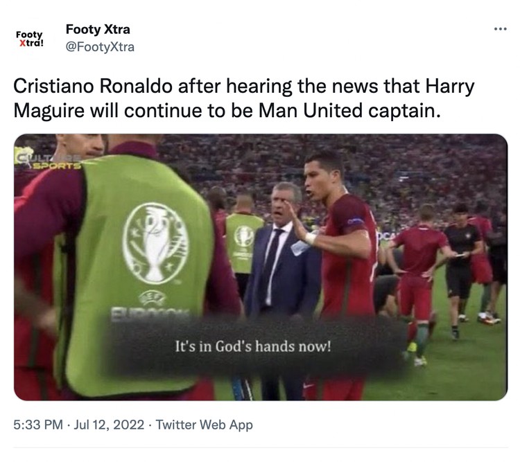 Meme Harry Maguire kapten Meme Harry Maguire kapten