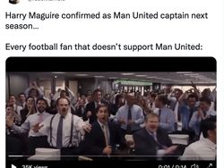 Meme Kocak Harry Maguire Jadi Kapten MU Lagi