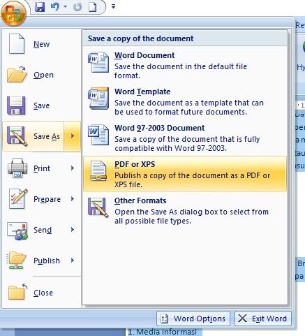 Tutorial membuat brosur di Microsoft Word.