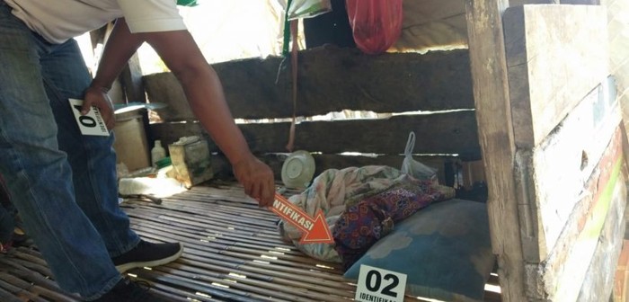 TKP duda tewas usai minum pestisida di kebun jagung di So Tolo Loka, Dusun Loka Desa Boro Kecamatan Sanggar Kabupaten Bima, Rabu (13/07/22)