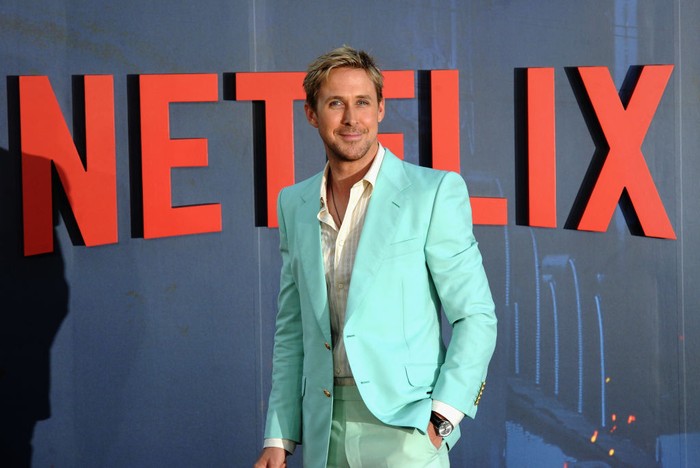 HOLLYWOOD, CA - JULY 13:  Ryan Gosling arrives for the World Premiere Of Netflix's 