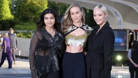 Di momen yang sama, hadir pula Iman Vellani dan Pom Klementieff. (Foto: Laurent Viteur/Getty Images) 