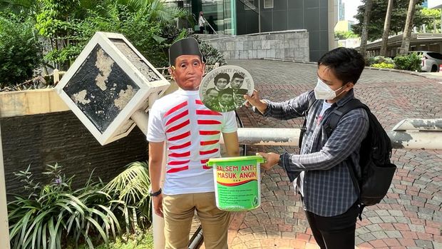 Aksi teatrikal ICW protes Dewas KPK (Hanafi-detikcom)