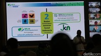 Santunan yang diserahkan Anggoro Eko Cahyo terdiri dari santunan kematian akibat kecelakaan kerja (JKK), Jaminan Hari Tua (JHT) dan manfaat beasiswa.