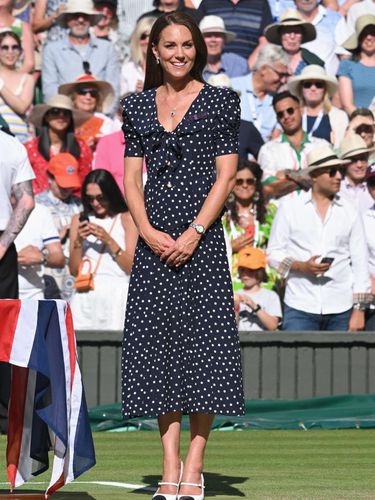 BLETCHLEY, ENGLAND - MAY 14: Catherine, Duchess of Cambridge, visits the D-Day exhibition at Bletchley Park on May 14, 2019 in Bletchley, England. The D-Day exhibition marks the 75th anniversary of the D-Day landings. (Photo by Mark Cuthbert/UK Press via Getty Images)