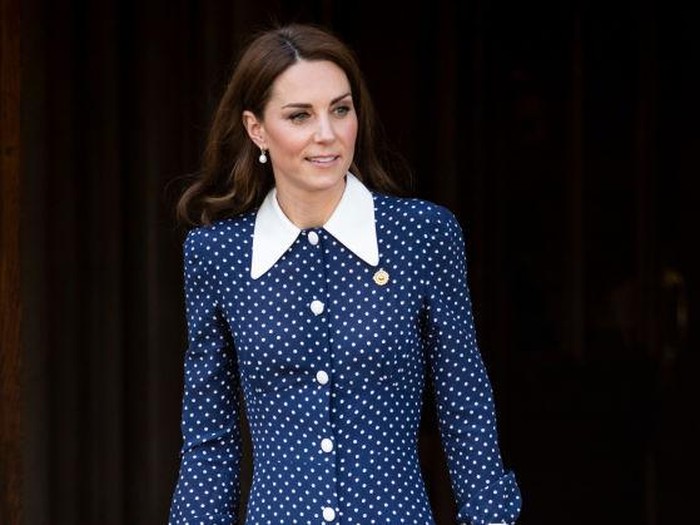 BLETCHLEY, ENGLAND - MAY 14: Catherine, Duchess of Cambridge, visits the D-Day exhibition at Bletchley Park on May 14, 2019 in Bletchley, England. The D-Day exhibition marks the 75th anniversary of the D-Day landings. (Photo by Mark Cuthbert/UK Press via Getty Images)