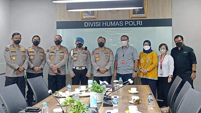 Pertemuan Polri dengan pihak detikcom dan CNNIndonesia. (Azhar/detikcom)