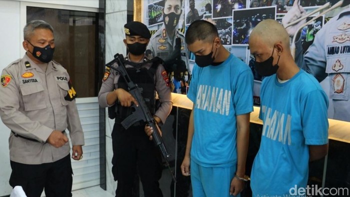Polres Pemalang jumpa pers kasus curanmor, Jumat (15/7/2022).