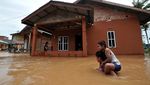 Hujan 4 Jam, Sekolah-Rumah di Jambi Terendam Banjir