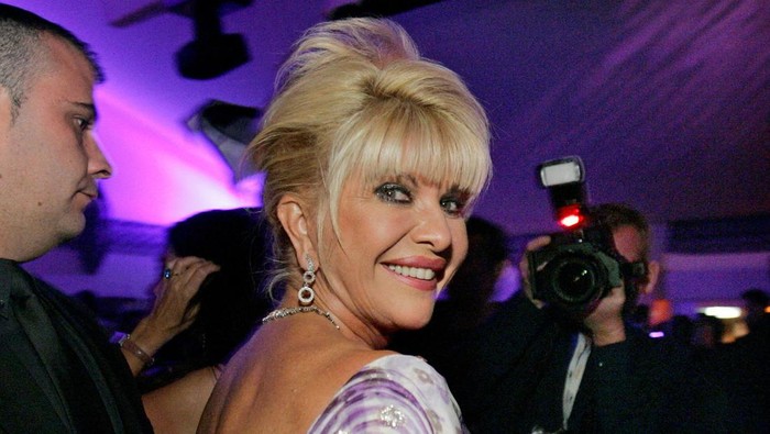 FILE PHOTO: Ivana Trump smiles at her belated birthday party at the Pangaea Soleil club during the 59th Cannes Film Festival in Cannes May 24, 2006. REUTERS/Mario Anzuoni/File Photo