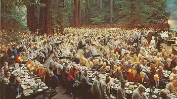 Bohemian grove: berlokasi di California, hutan ini dimiliki oleh klub pribadi bernama Bohemian Club. Setiap musim panas, berkumpul orang-orang berpengaruh di seluruh dunia. Selain mereka, orang lain tak bisa berkunjung dan selalu dijaga dengan ketat. Kunjungi di sini. Foto: Curlytales