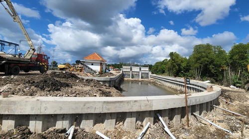 Waduk Muara Nusa Dua di Pemogan, Denpasar Selatan, yang berbatasan dengan wilayah Kuta, Kabupaten Badung, Bali.
