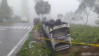 Tidak ada korban jiwa dalam kecelakaan ini. Namun, sekitar 20 penumpang dan sopirnya mengalami luka. Mereka dirawat di RSUD Muntilan. (Foto: Eko Susanto/detikJateng)