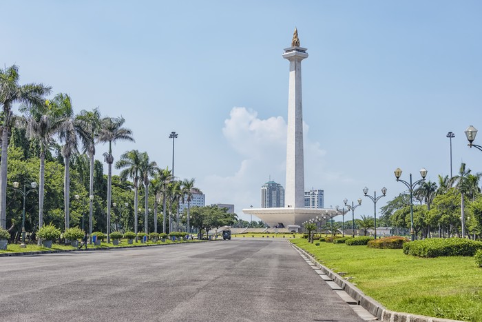 National Monument in Jakarta city