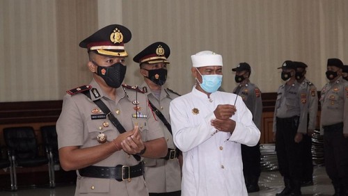 Kompol I Made Hendra Agustina saat dilantik menjadi Kapolsek Denpasar Barat di Polresta Denpasar pada 1 Desember 2021 lalu.