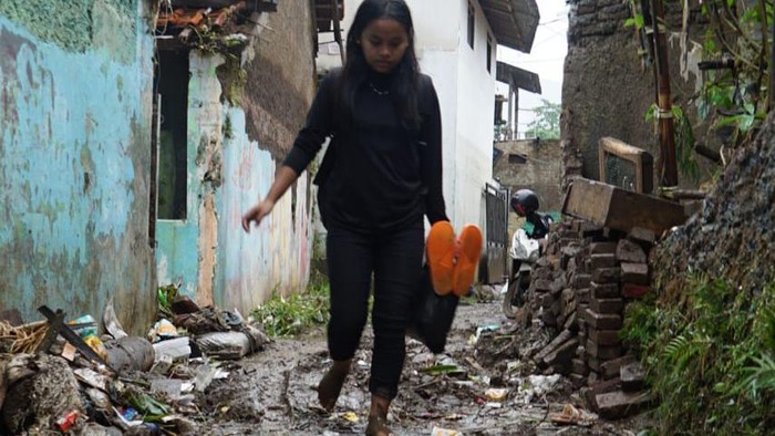 Kondisi pascabanjir bandang di Garut, Sabtu (16/7/2022)