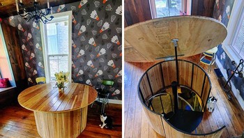 Meja multifungsi banget. Foto: (Bored Panda).