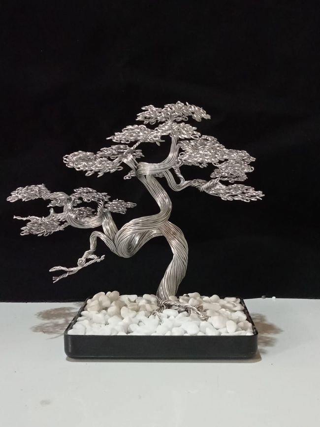 Cuan! Mahasiswa di Buleleng Sulap Kawat Aluminium Jadi Miniatur Bonsai