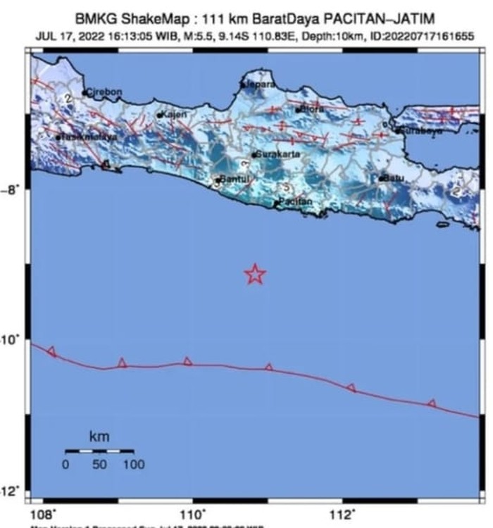 gempa pacitan M 5,5