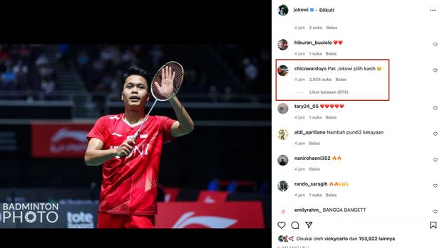 joko widodo anthony sinisuka ginting singapore open 2022