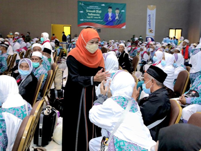 Khofifah sambut jamaah haji jatim
