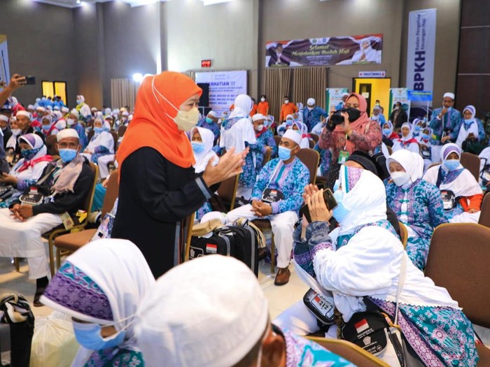 Khofifah sambut jamaah haji jatim