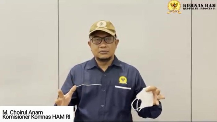 Komisioner Komnas HAM Choirul Anam (Tangkapan layar video)