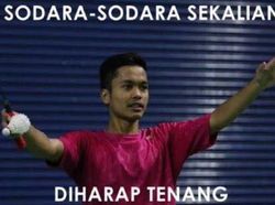 Aksi Ginting Banting Raket Jadi Bahan Meme Baru