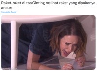 Meme Ginting Banting Raket usai juara Singapore Open 2022