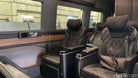 Lombardi yang fokus mengerjakan interior lantas langsung menyulap interior Sprinter yang kosong menjadi sesuai permintaan konsumennya. Lama pengerjaan untuk Mercedes-Benz Sprinter ini sekitar dua bulan. Foto: Muhammad Hafizh Gemilang/detikOto