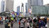 Hal itu terlihat dengan padatnya area Car Free Day di kawasan Bundaran HI, Jakarta, Minggu (17/07/2022).