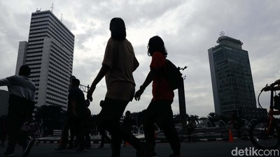 Meski Mendung, CFD di Bunderan HI Dipenuhi Warga