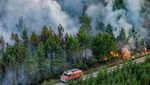 Potret Kebakaran Hutan di Prancis dari Atas