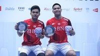 Leo Rolly Carnando/Daniel Marthin memenangi All Indonesian Final untuk menjadi juara. Foto: Dok. PBSI