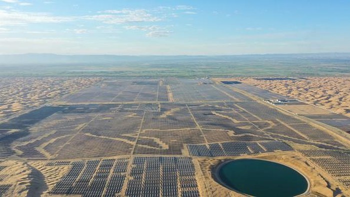 ORDOS, CHINA - JULY 17, 2022 - Aerial photo taken on July 17, 2022 shows the 