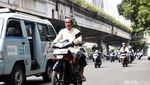 Duh... Pemotor Tanpa Helm Wara-wiri di Tanah Abang, Jakpus