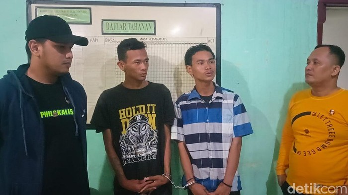 Preman kakak beradik di Palembang yang ditangkap polisi.