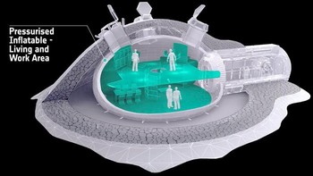 Tempat tinggal tersebut dirancang mampu ditempati oleh 4 manusia. Foto: ESA