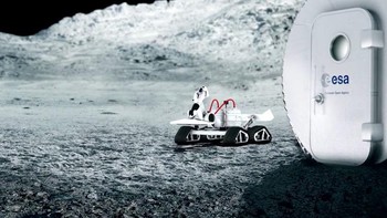 Aktivitas utama yang mungkin dilakukan di Bulan adalah penambangan material berharga di sana. Foto: ESA
