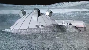 Modul tersebut menggelinding di permukaan Bulan ke lokasi yang sudah ditentukan. Foto: ESA