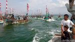 Potret Sedekah Laut di Desa Citemu Cirebon, Meriah Banget!