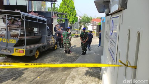 TKP penembakan di Banyumanik Semarang, Senin (18/7/2022).