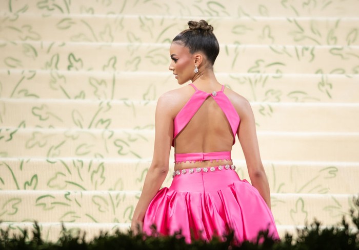 NEW YORK, NEW YORK - SEPTEMBER 13: Leslie Grace attends the 2021 Met Gala celebrating 'In America: A Lexicon of Fashion' at The Metropolitan Museum of Art on September 13, 2021 in New York City. (Photo by Noam Galai/GC Images)