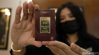 Harga Emas Hari Ini Turun Jadi Rp 2.602.000/Gram