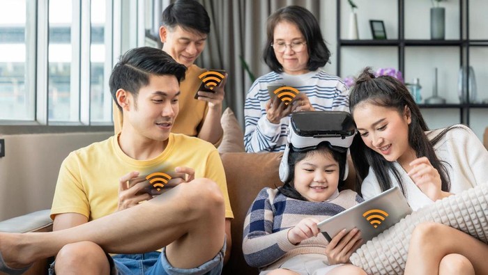 Ilustrasi internet di rumah.