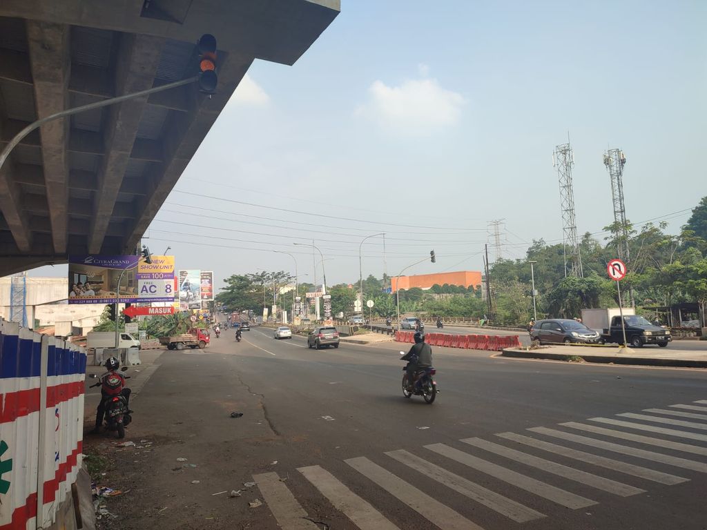 Lokasi kecelakaan maut di Cibubur (Rizky-detikcom)