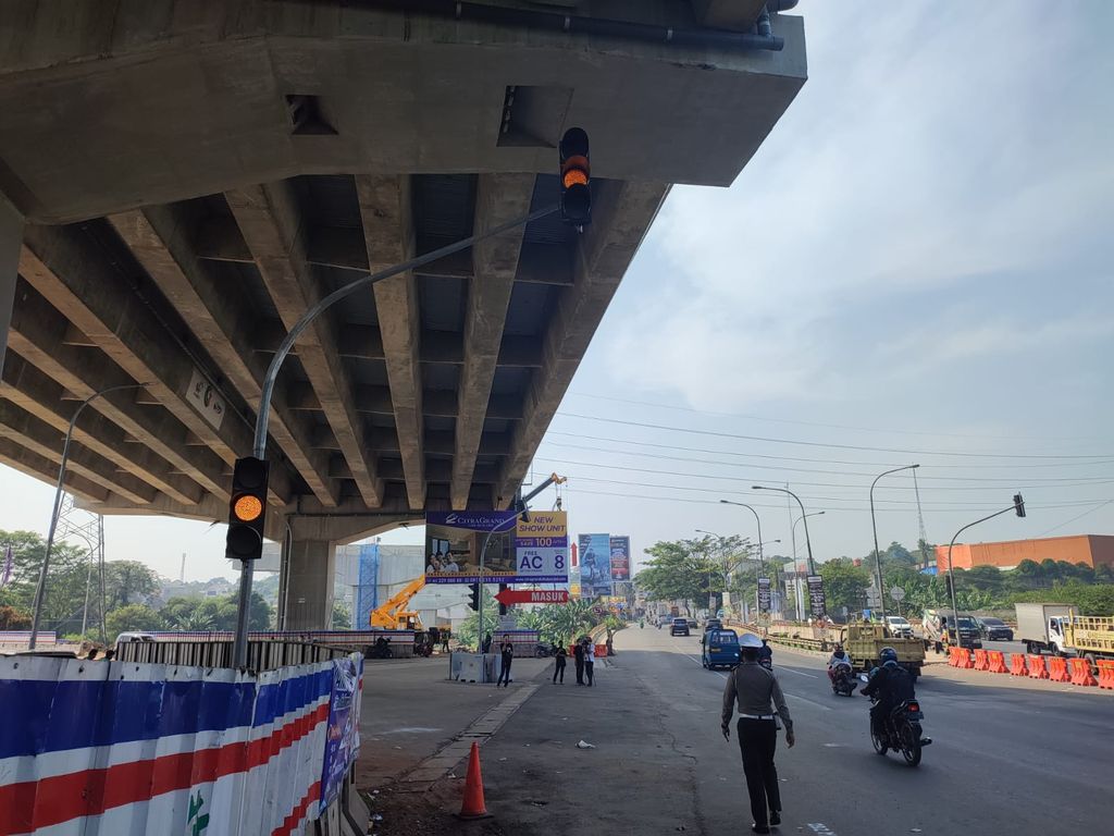 Lokasi Kecelakaan Maut Truk Pertamina di Cibubur Pagi Ini