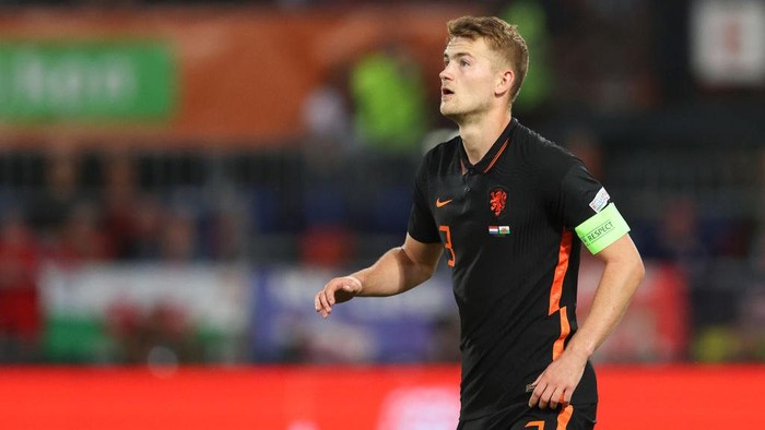 ROTTERDAM, NETHERLANDS - JUNE 14: Matthijs De Ligt of Netherlands during the UEFA Nations League League A Group 4 match between Wales and Netherlands at Feijenoord Stadion on June 14, 2022 in Rotterdam, Netherlands. (Photo by James Williamson - AMA/Getty Images)