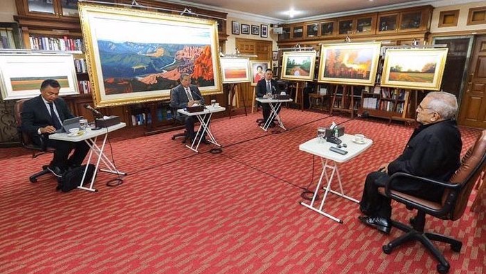 Momen pertemuan SBY, AHY dan Presiden Timor Leste (dok. Demokrat).