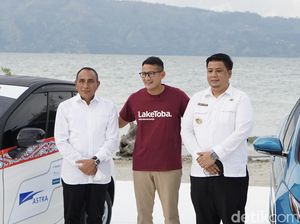 Guyon Edy Rahmayadi Mau Pinjam Mobil Listrik Toyota, Sandiaga: Bayar, Pak